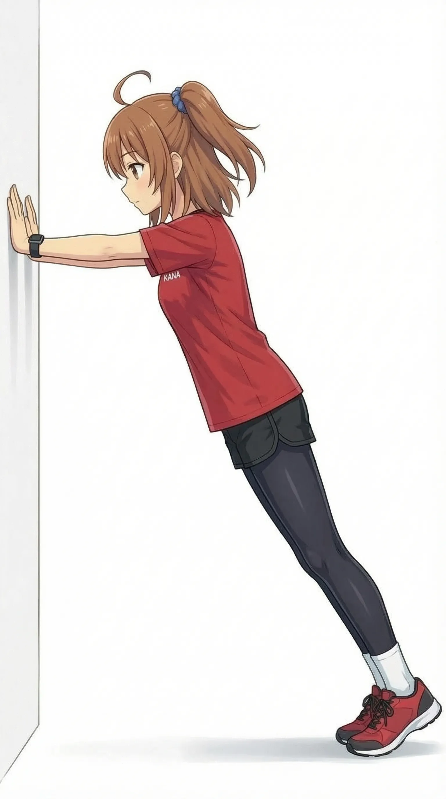 ウォールプッシュアップの正しいフォーム