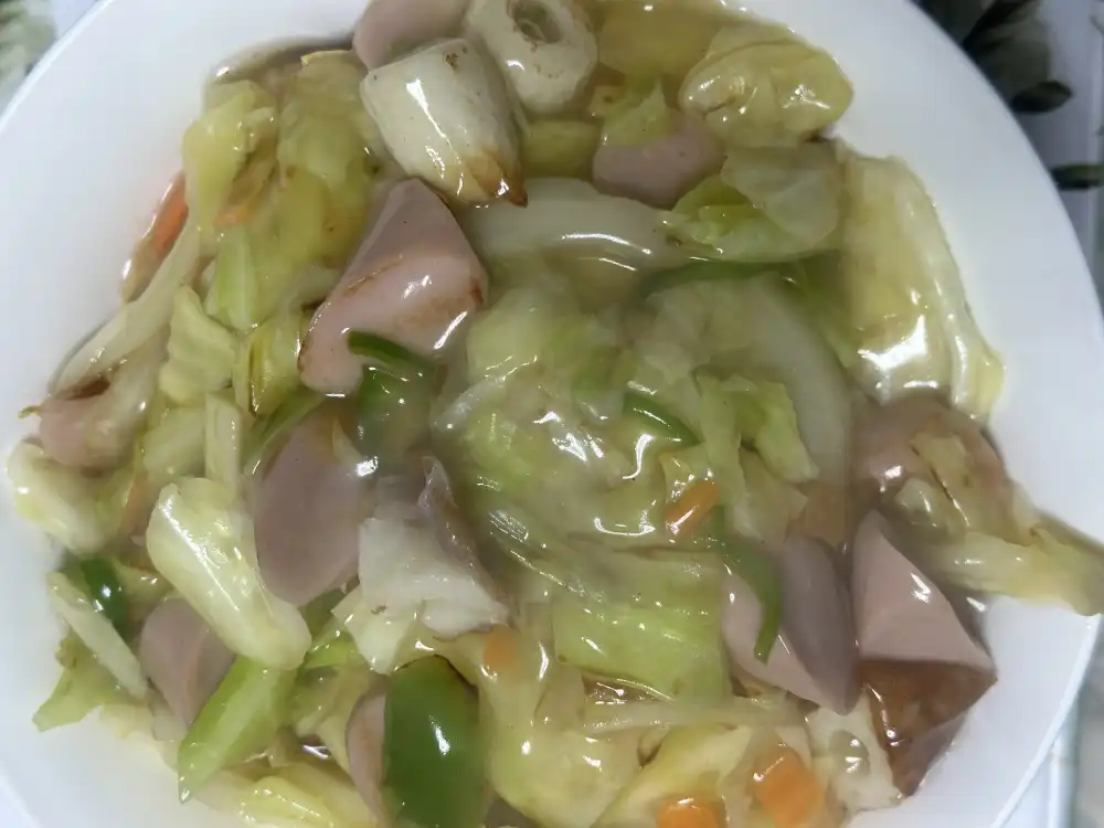 固焼きそばのあんかけ具材