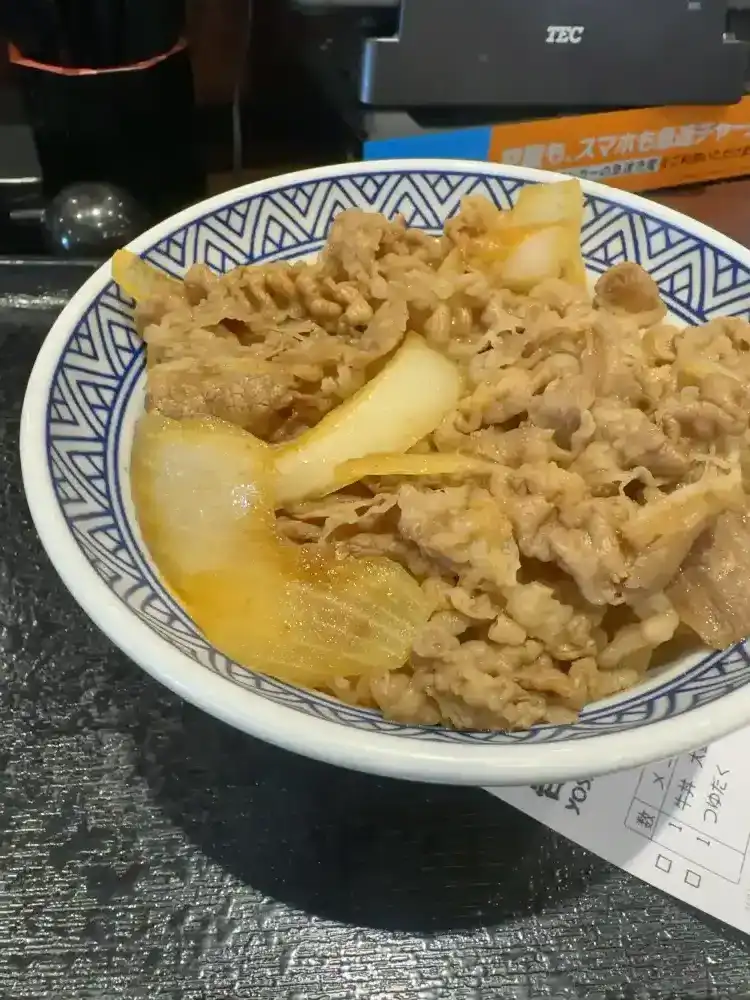 吉野家の牛丼大盛り汁だく