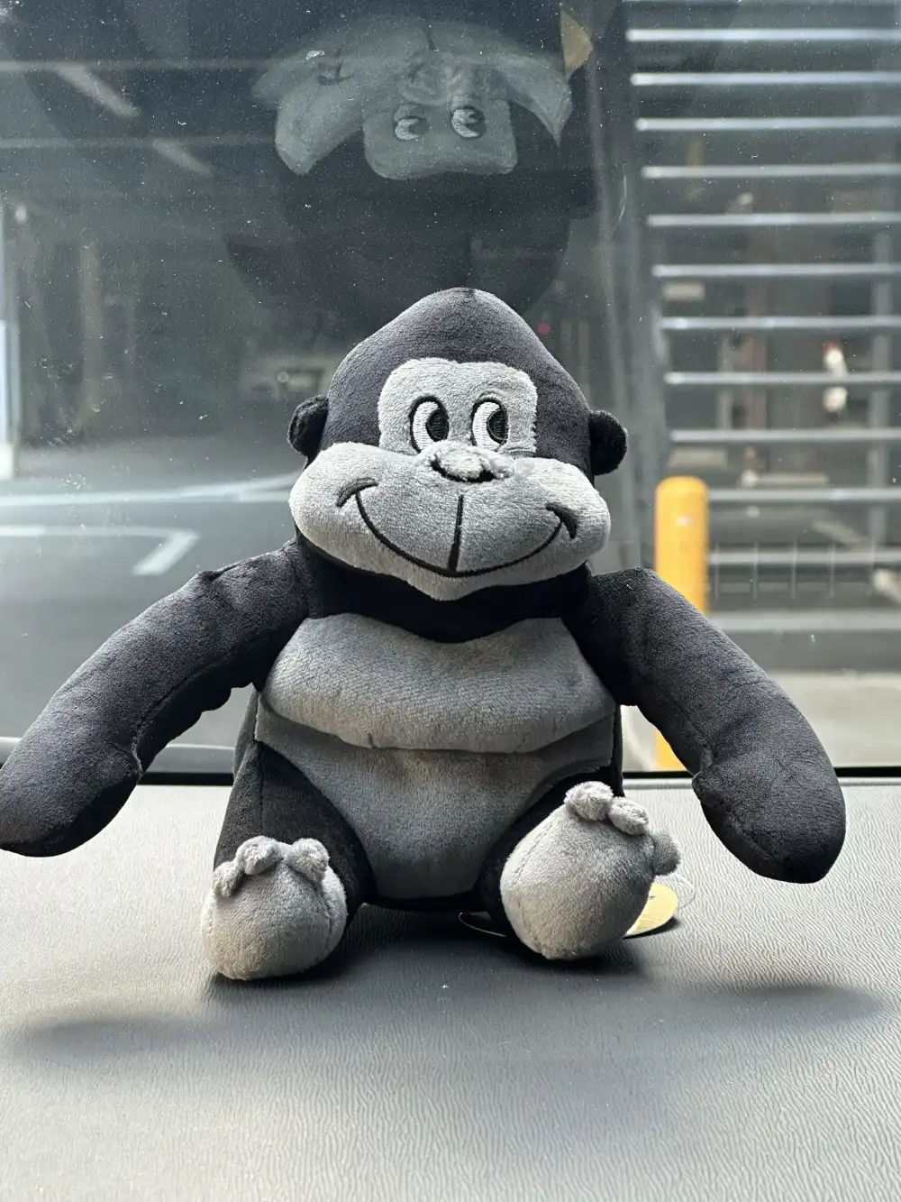 ゴリラぬいぐるみ(窓越し)