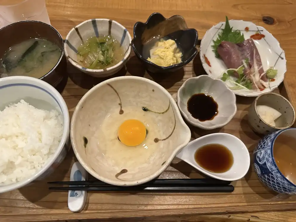 一八の食家の卵かけご飯定食