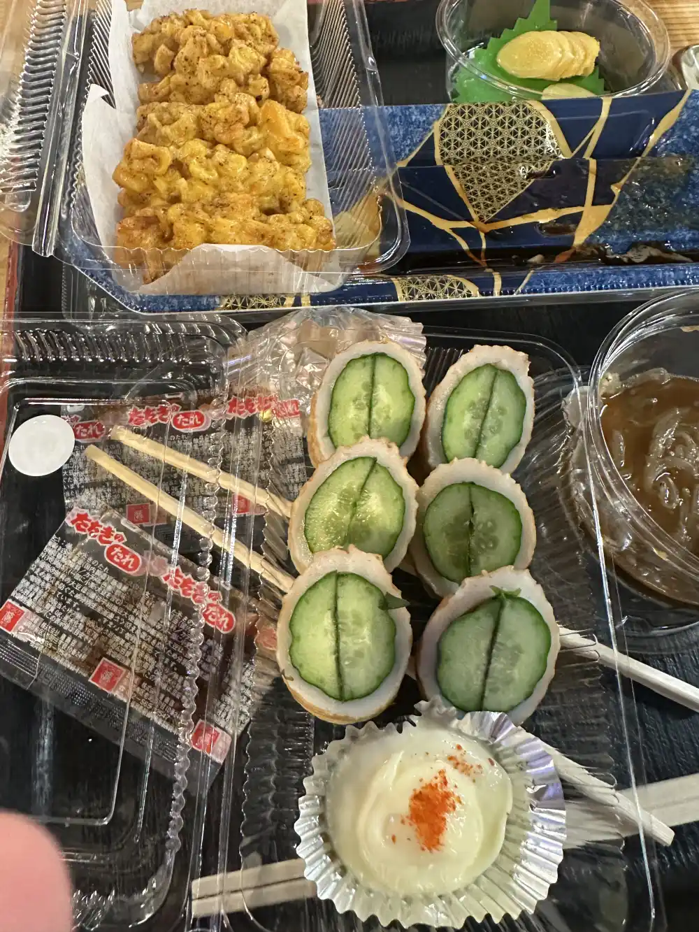 きゅうり巻きと天ぷら