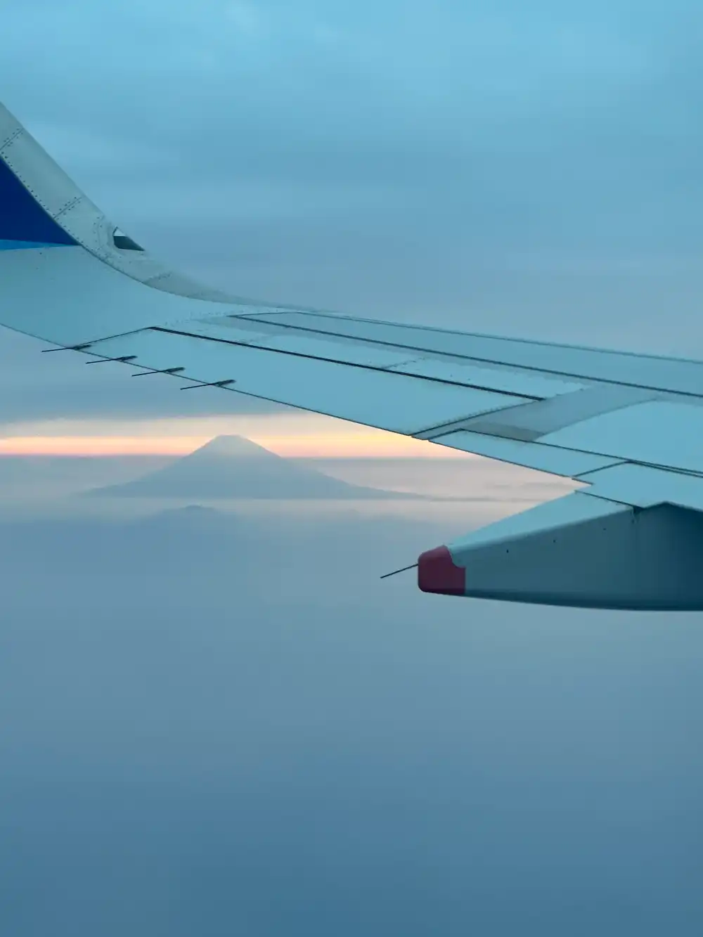 機窓の富士山