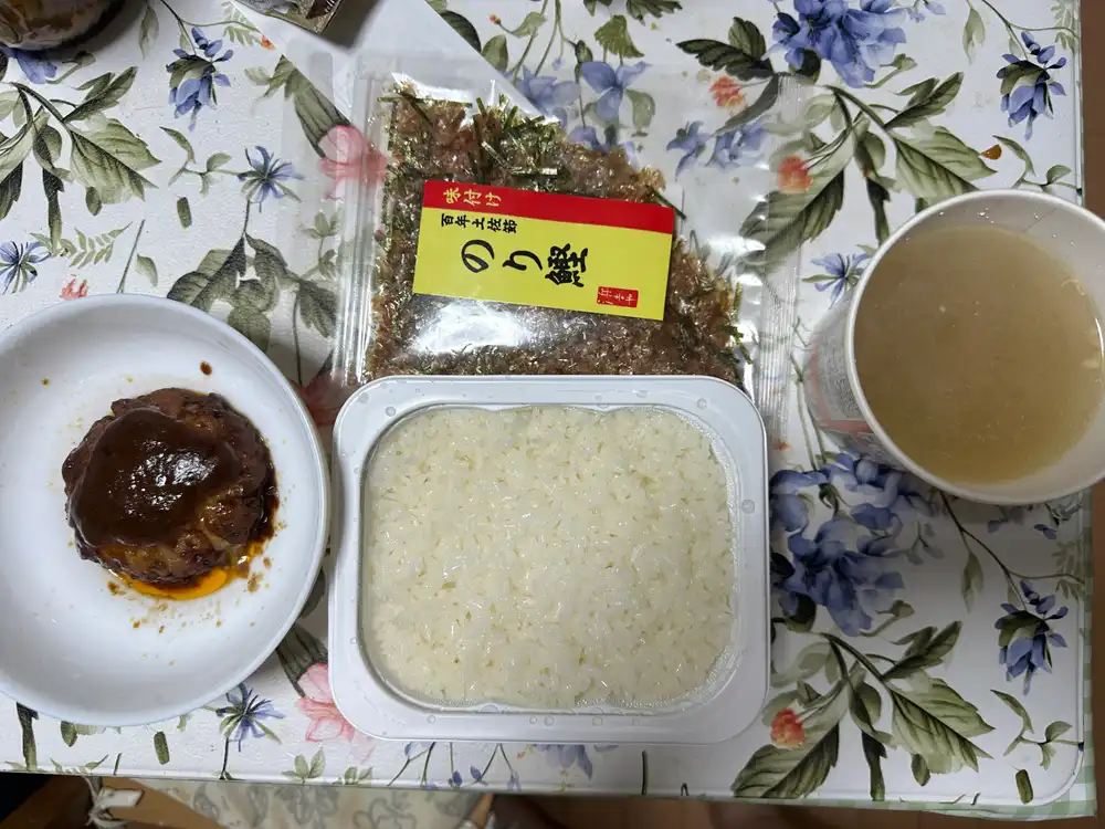 自宅でのり鰹とご飯