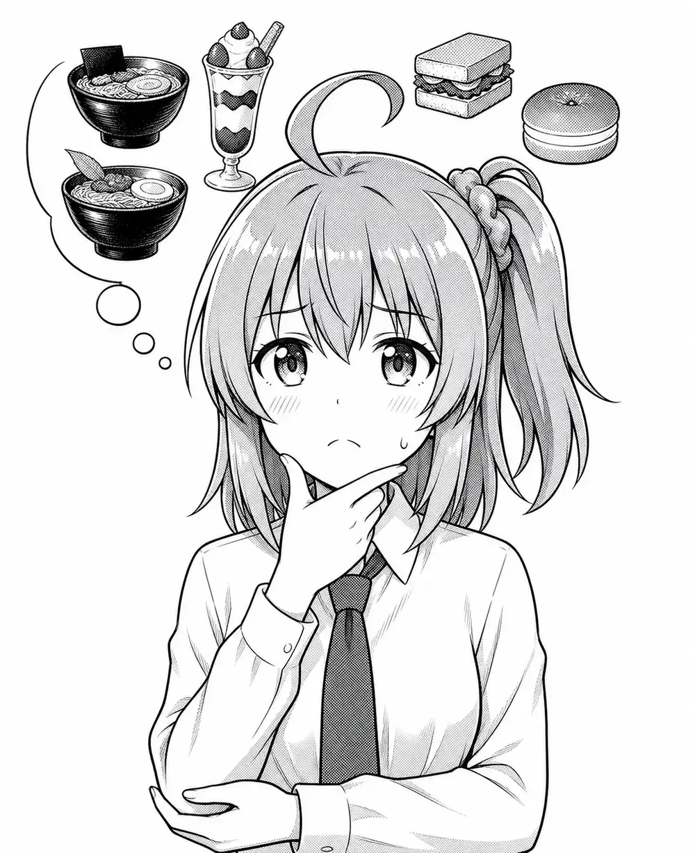 食べ物のことを考えるかなちゃん