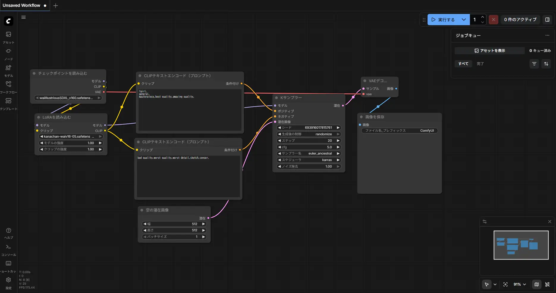LoRA併用ワークフロー