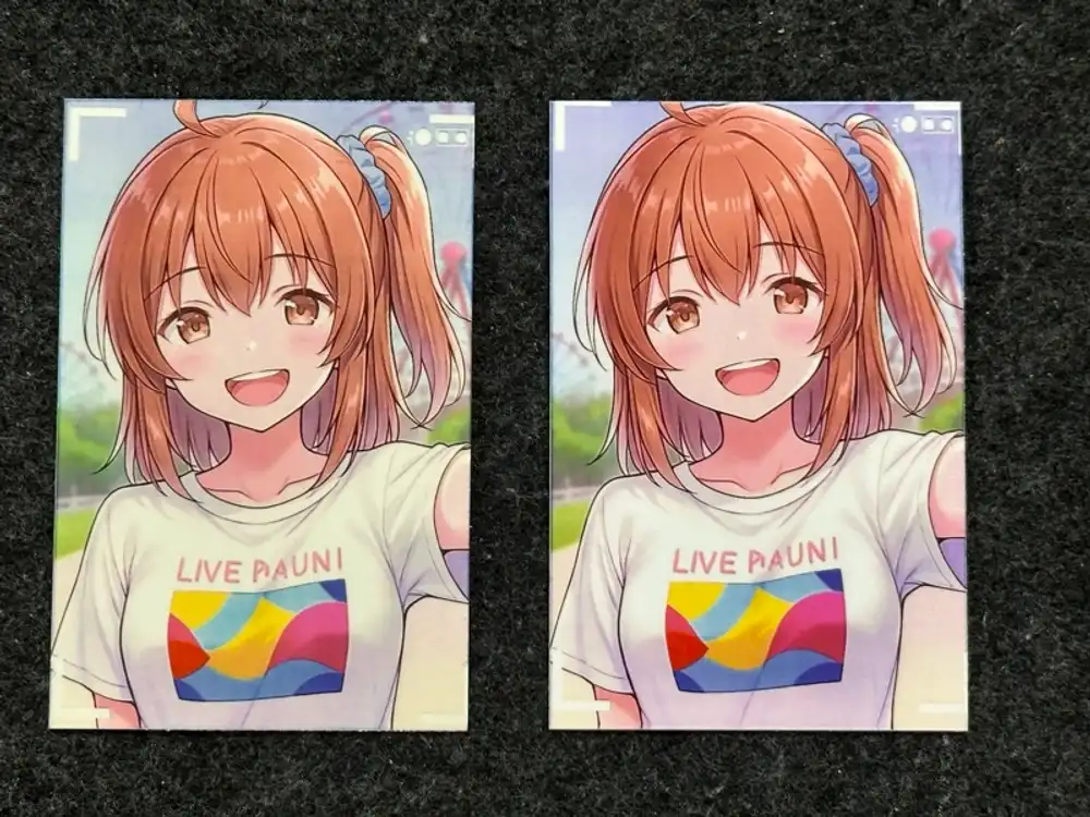 Left: HP genuine paper, Right: Canon iNSPiC paper