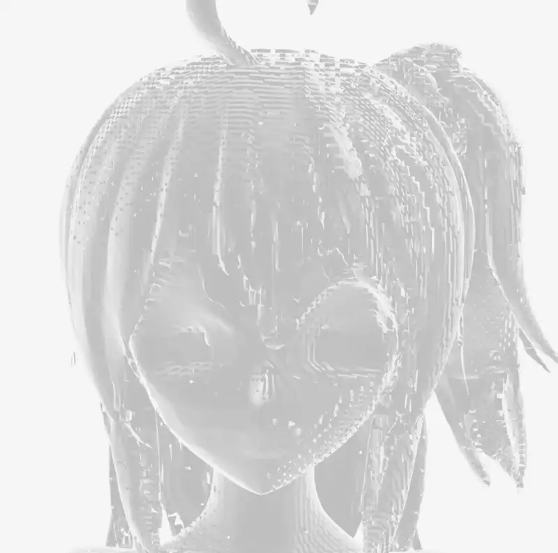 Face close-up: eye sockets and the nose/mouth relief faintly readable