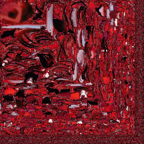 Base color UV map is a red chaos