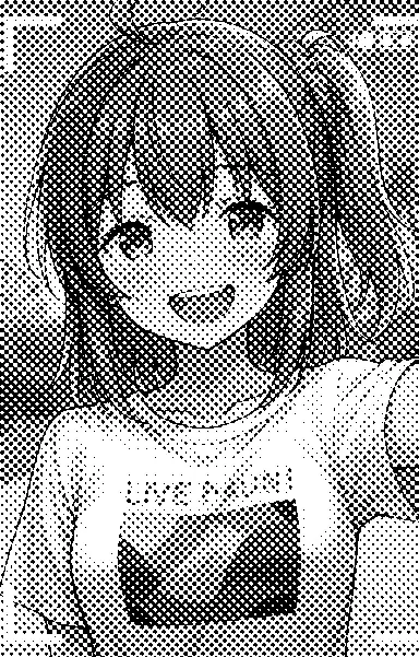 clustered-dot ハーフトーンプレビュー