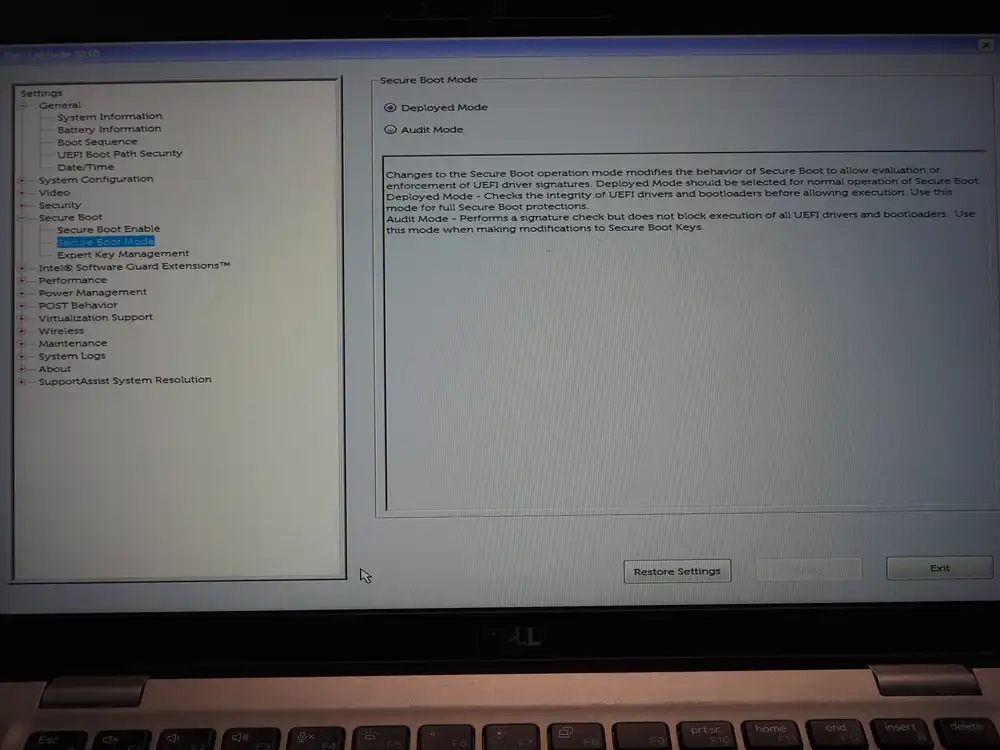 Secure Boot Mode is Deployed Mode (full protection)