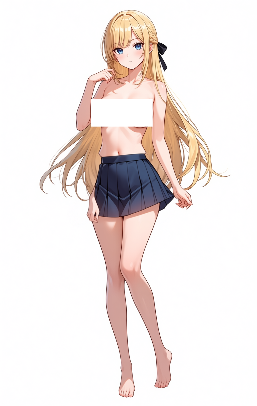 skirt waist normalized but flank seam and extra hand at the waistband