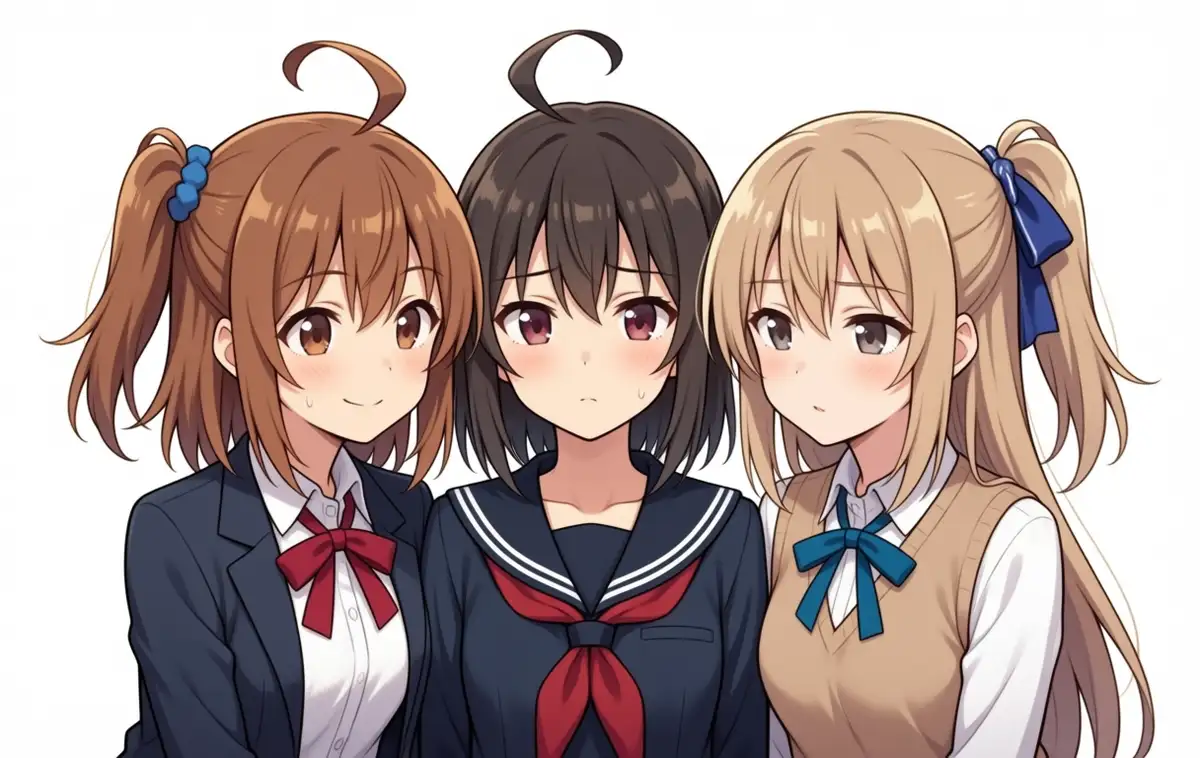 Cluster 3girls forced-sidetail seed orig w=0.6