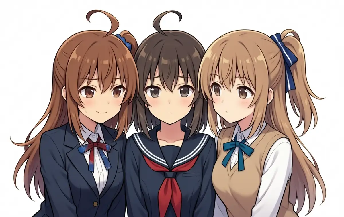 Cluster 3girls forced-sidetail seed 42 w=0.8