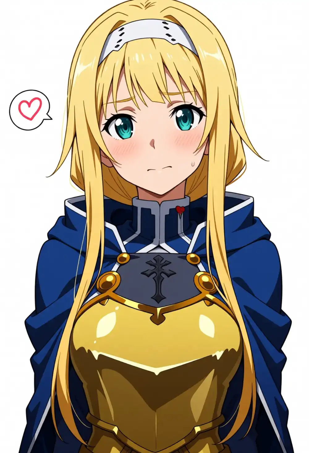 Alice ref 4. Armor + red heart speech bubble, no intakes