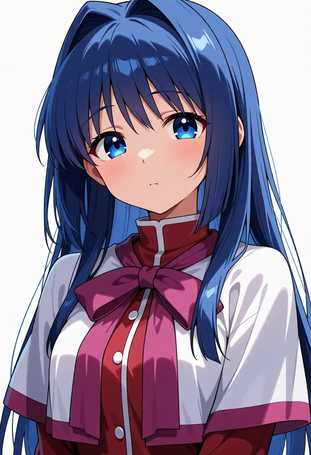 Nayuki test 2. School uniform with crest, same intake structure
