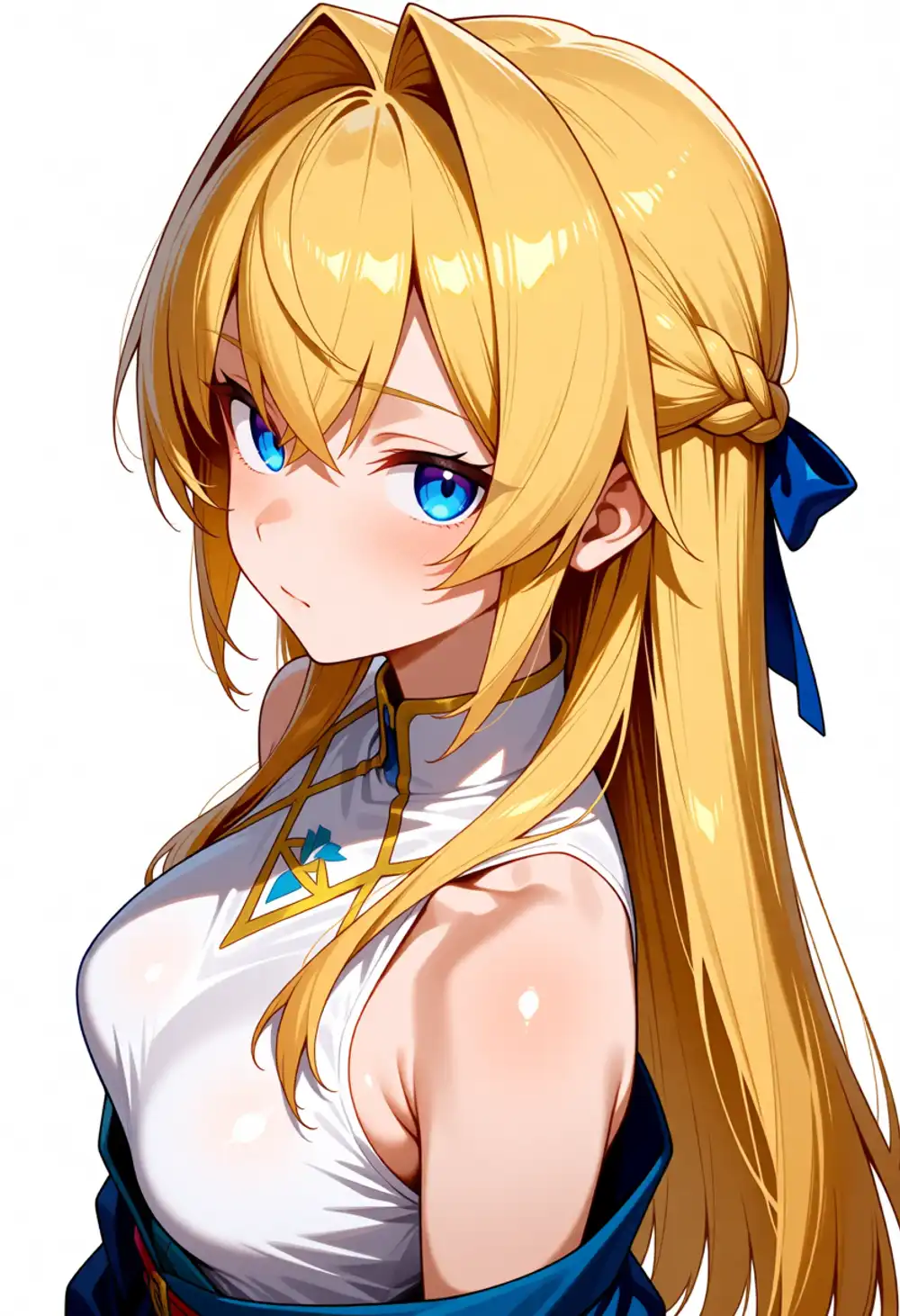 AC-アンジュ2。同様、白ノースリーブ、明確な両側インテーク、金髪