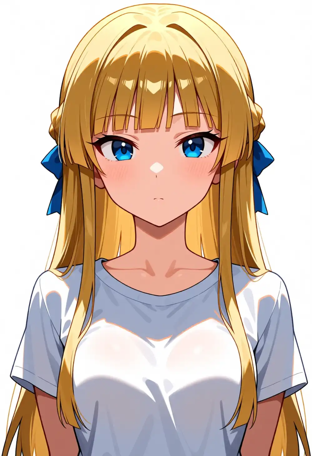 AH-調整3。同様、白Tシャツ襟あり、触覚短め
