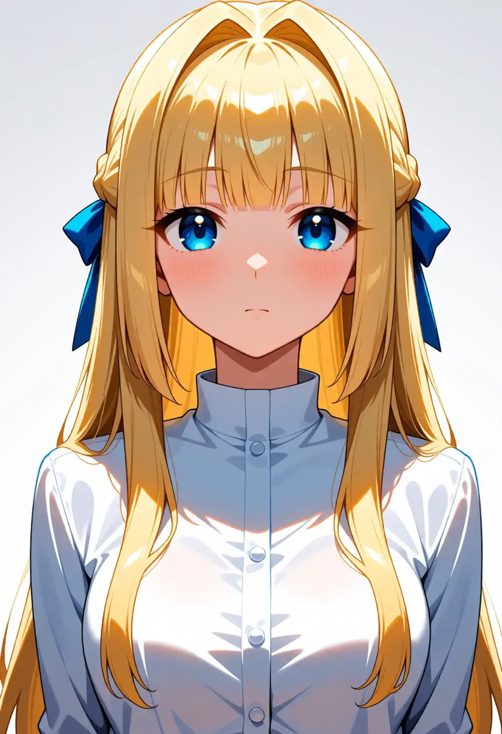 AR-2。同様、白ボタンシャツ、ティーン顔、参考画像に近い
