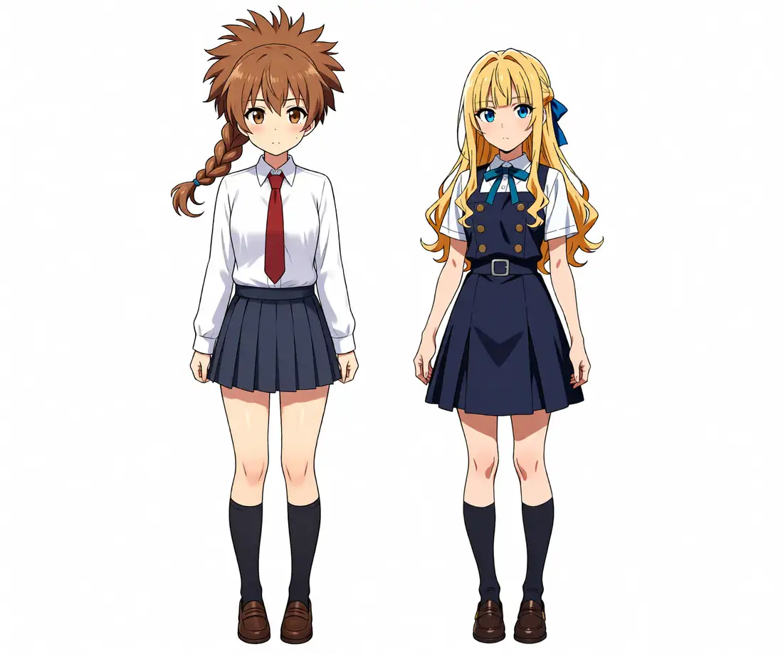 指定を強めても、かなのサイドポニーが三つ編みに変わってしまったQIE合成