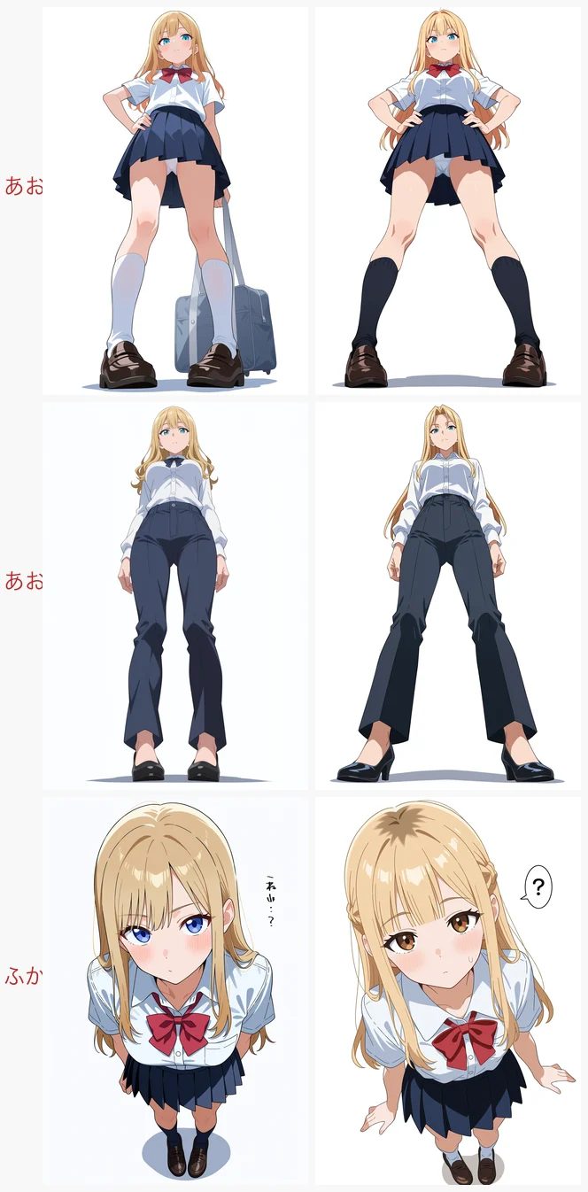 ベースはあおりを出せる（スカートでもズボンでも）