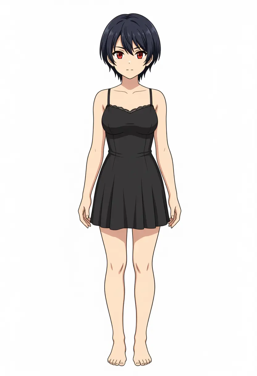 koharu single trigger, ep73 (short dark hair, reddish-brown eyes, black slip; locked to the original character)