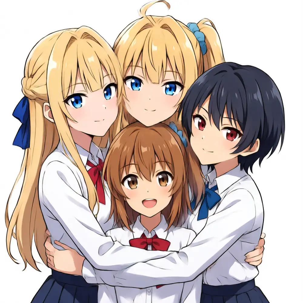 ep190 failure case. Two blondes on the left — Kei is duplicated and the headcount has gone up