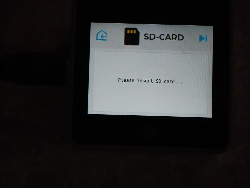 SD-CARDメニュー。カード未挿入時