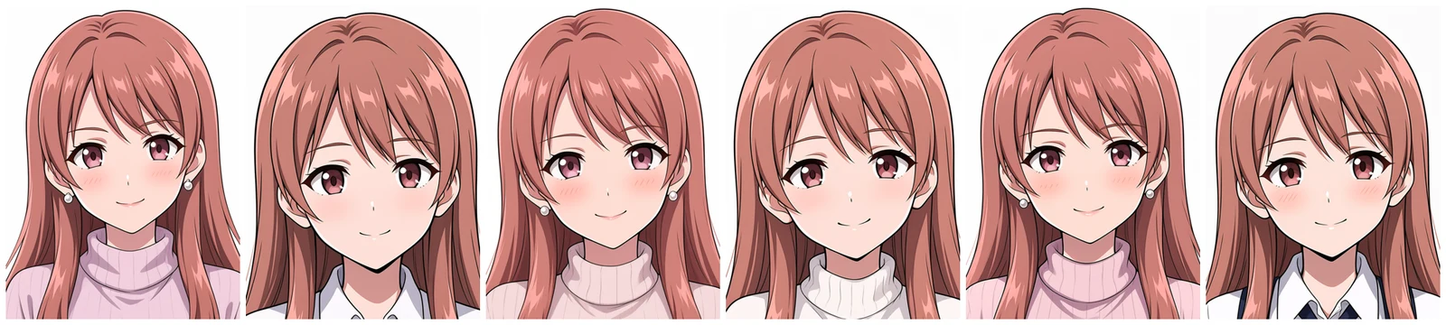 v3 ep79・本番条件のA/B。素(earrings, makeup)はピアスあり、makeoff(no makeup)はピアスなしに3seedとも分離