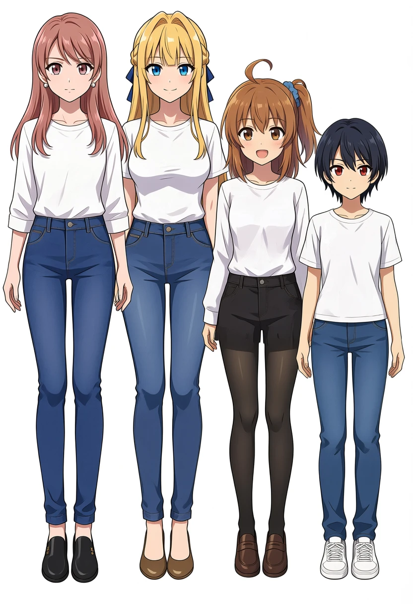 ベースライン(介入なし)のP3・seed42生成。左からkurara・keichan・kanachan・koharu