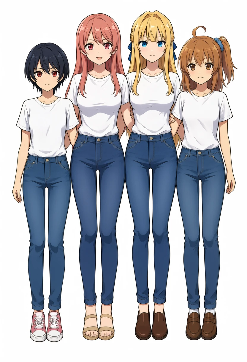 maxgen11(検証用)、C_predのseed9999。koharuの立ち位置は同じだが、seed42・1234とは違い2番目にkurara・3番目にkeichan・4番目にkanachanが出た。4人とも別々の見た目の特徴を持つ点はseed42・1234と違うが、並び順はこれもまた指示通りではない