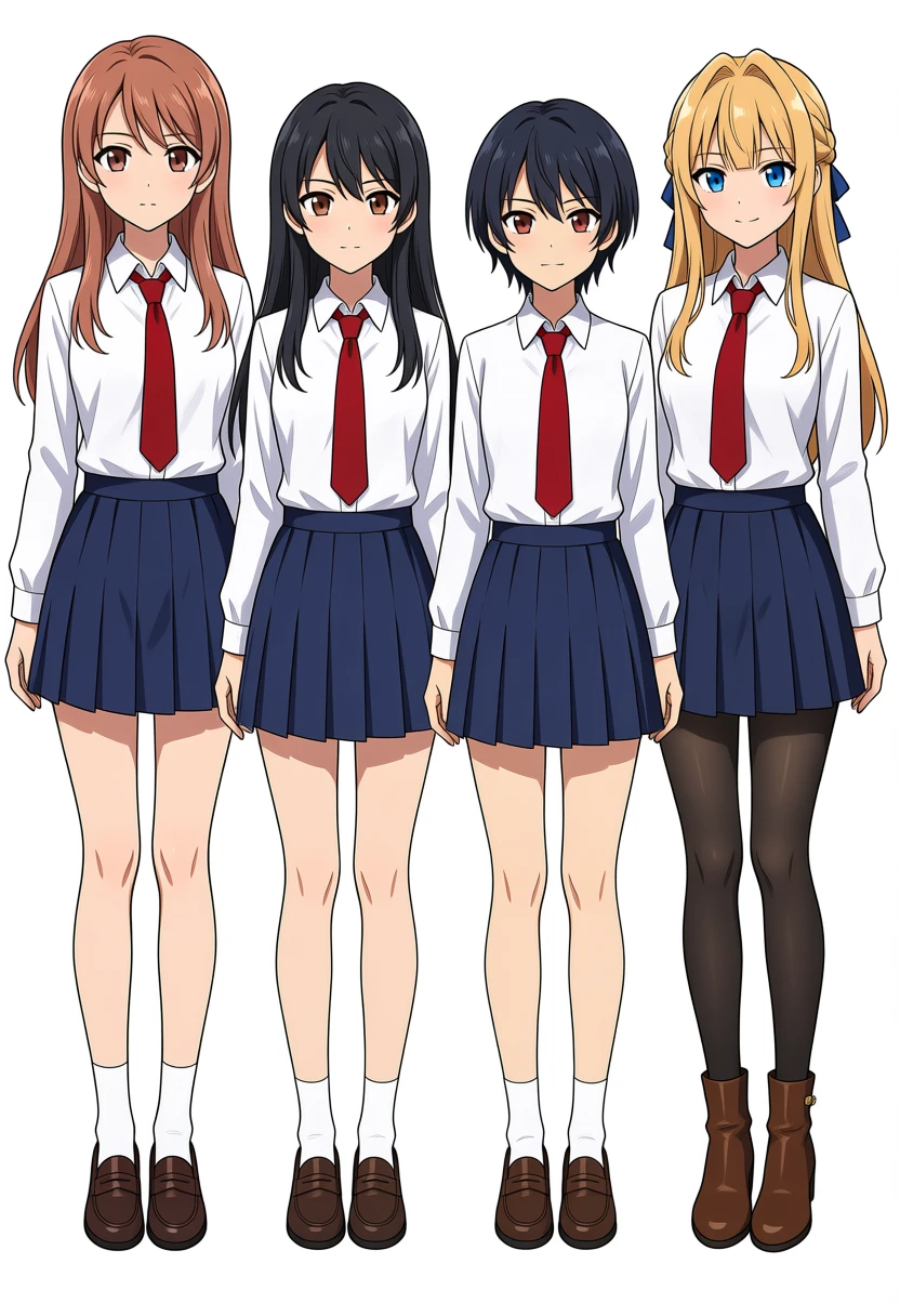 order2、P0(トリガーのみ)をそのまま入力。1番目がkoharuでなくkurara寄りの髪色になり、2番目はkanachanのサイドポニー+アホ毛を欠き、3番目と4番目も指示した見た目の特徴と食い違っている