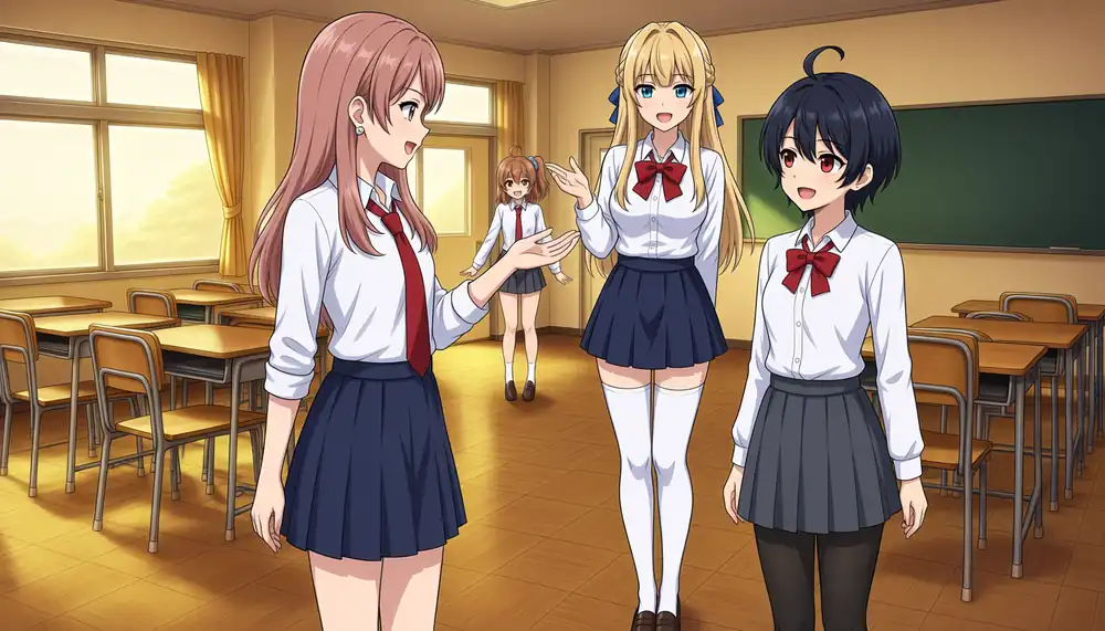 010のseed42。くららはけいへ向くが、けいの身体は正面寄りで向き合いになっていない