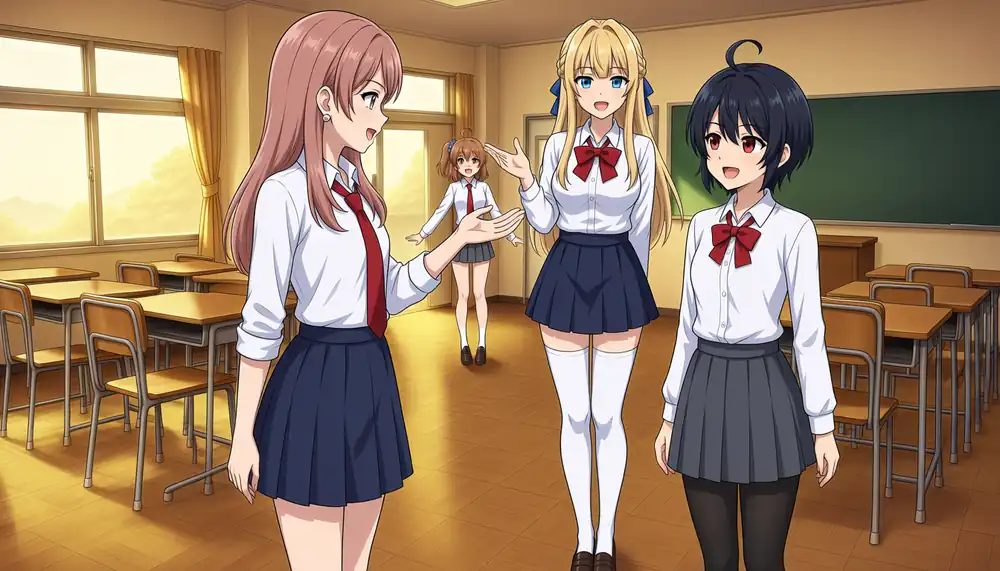 Qwen=110, T5=010. Same as the control side: Kei stays toward the camera and Kana doesn't wave