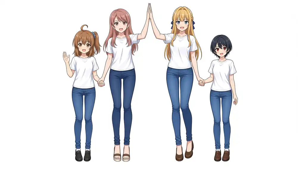 With the pair to touch placed in the center, the specified pair's high-five appears