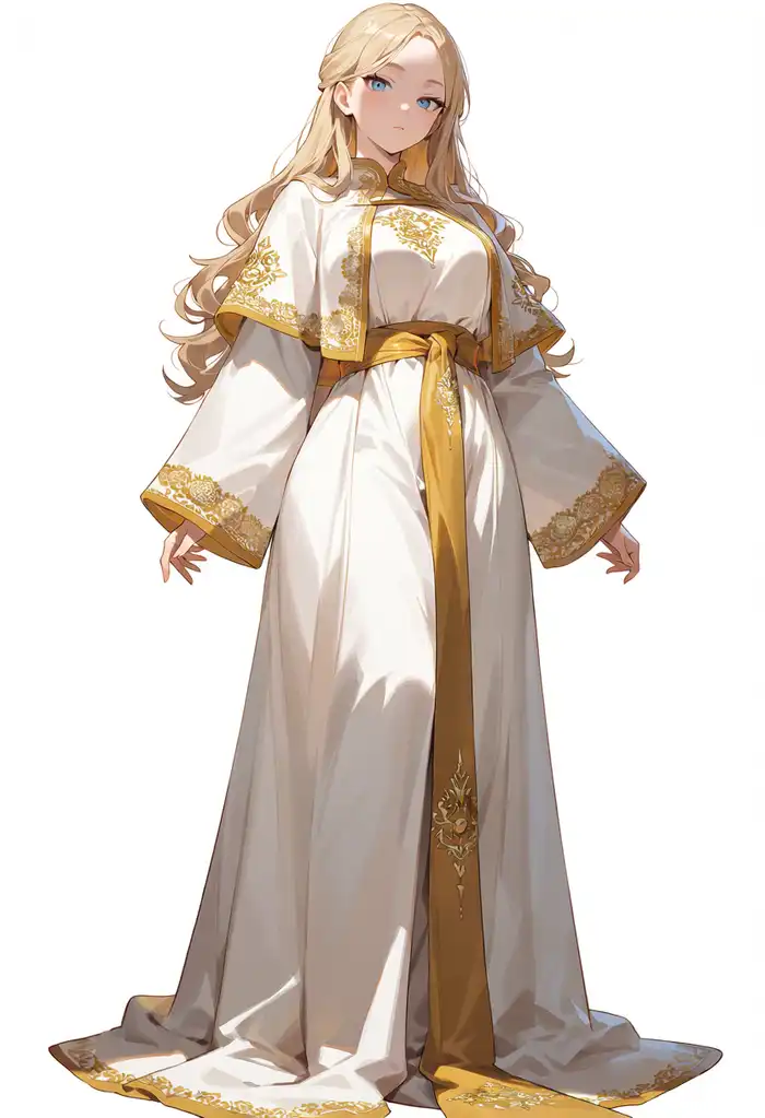 白いローブの少女の全身立ち絵（3.8B expanded、seed42）