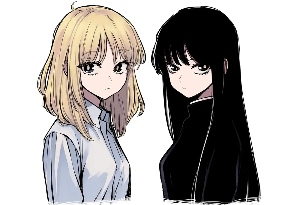E0 プロンプトA seed 46(指示は左blonde・右black)