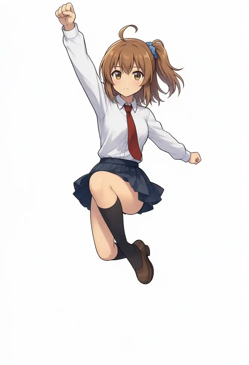 ポーズだけをジャンプに変えたかなちゃん（seed42）