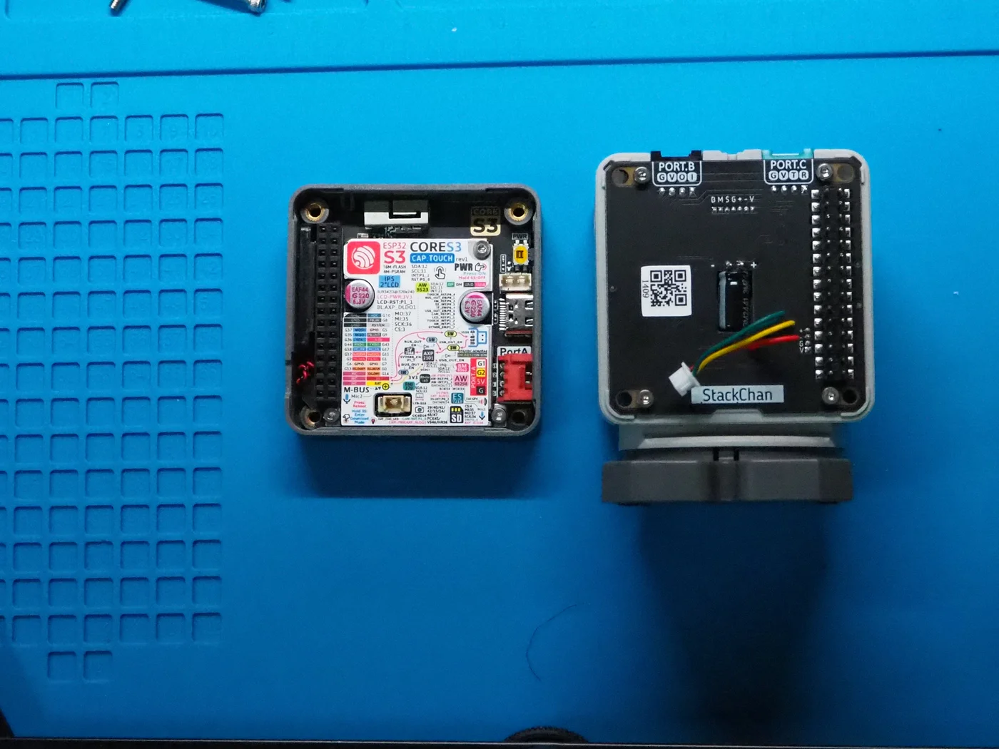 Connection interfaces on the CoreS3 and StackChan Body