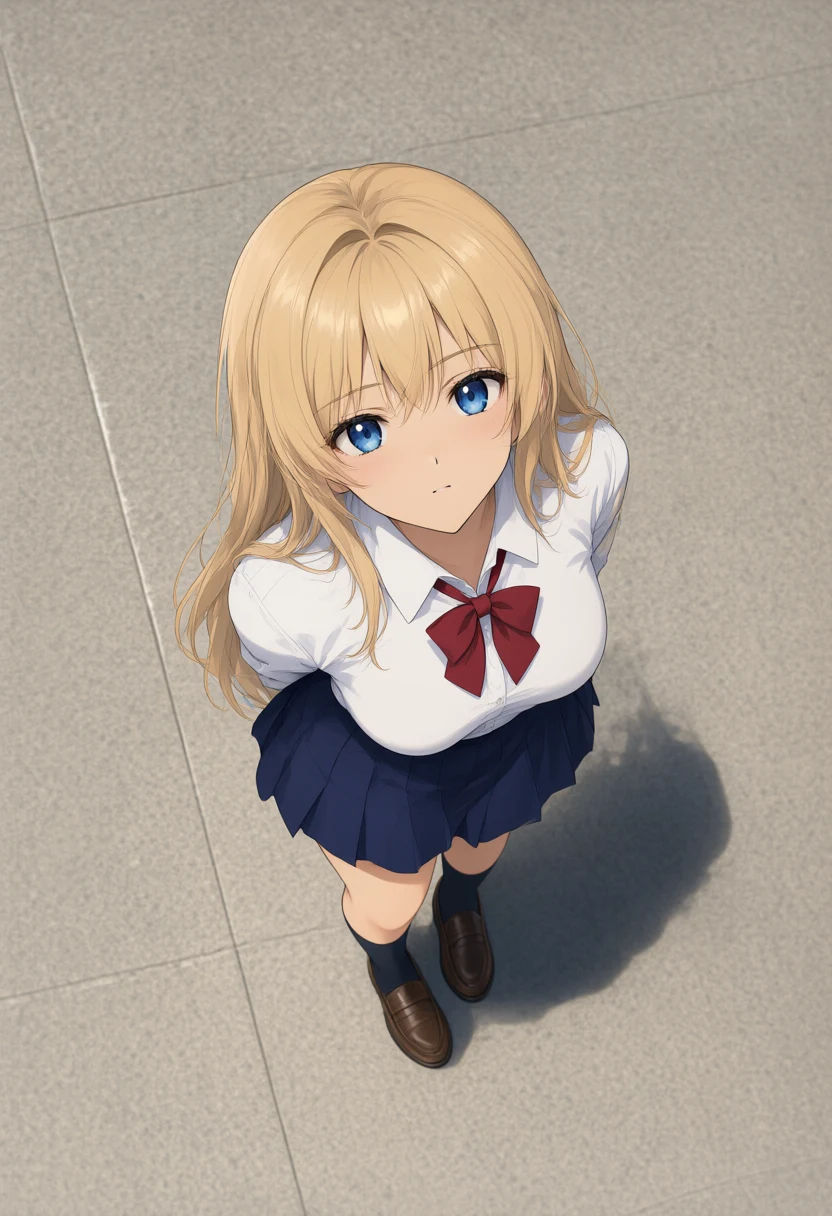 Overhead image at interval 8. The ribbon is plain and the whole image is softer