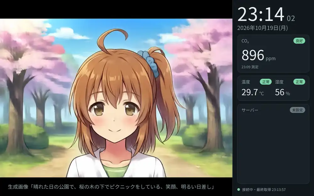 かなちゃんのLoRAで生成した、桜の公園の絵