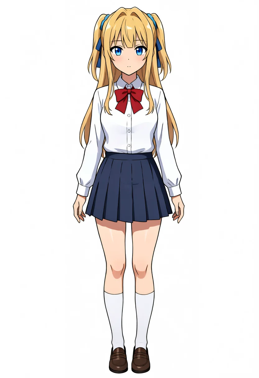 Base + Turbo LoRA Kei-chan with twintails, seed 42