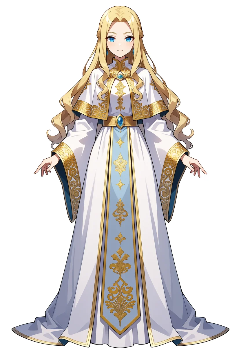 Base + Turbo LoRA full body standing in white robe, seed 42