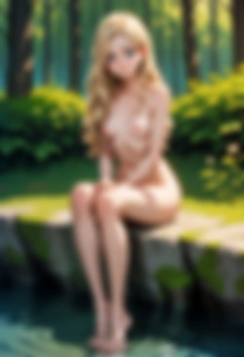 Turbo v1.0 nude test without nsfw tag blurred for publication, seed 42