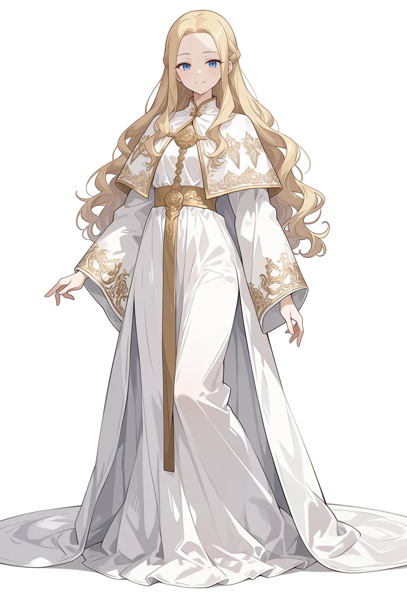 Turbo v1.0 full body standing in white robe, seed 42