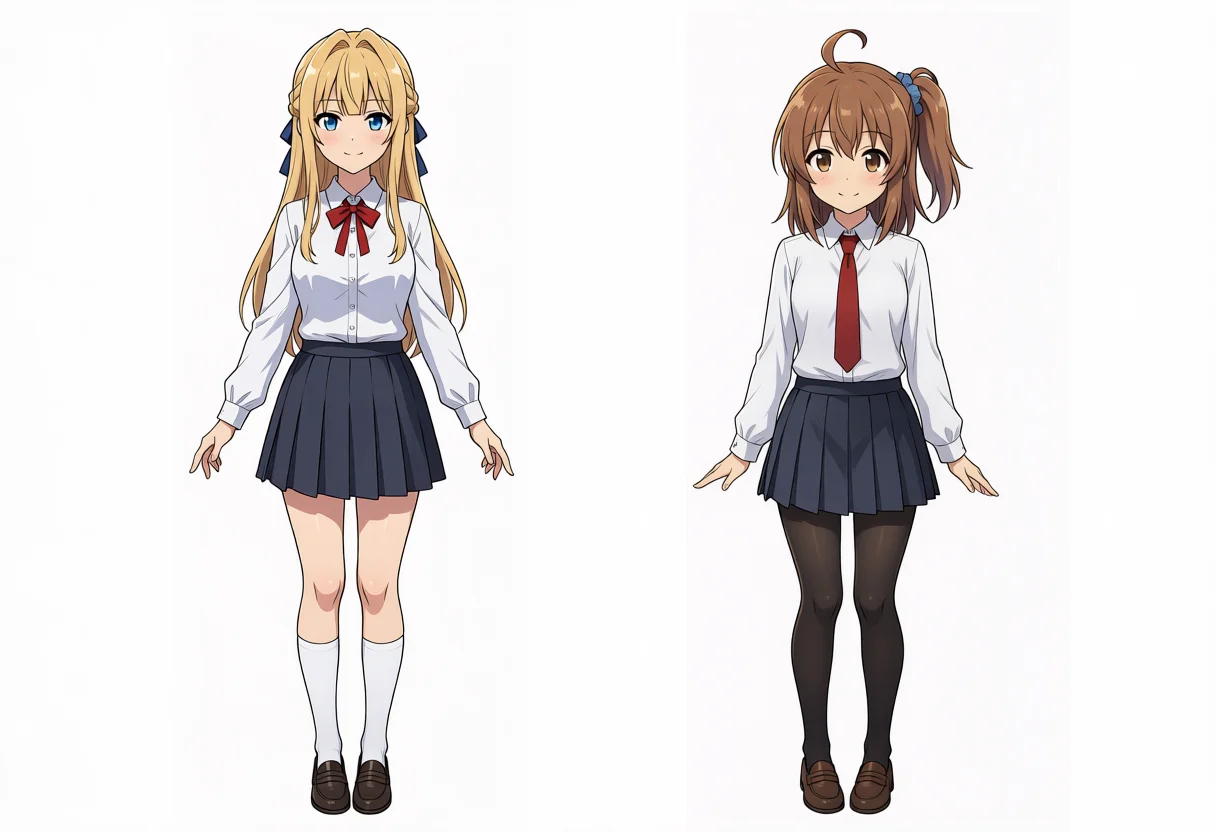 Turbo v1.1 side-by-side Kei and Kana full body, seed 42