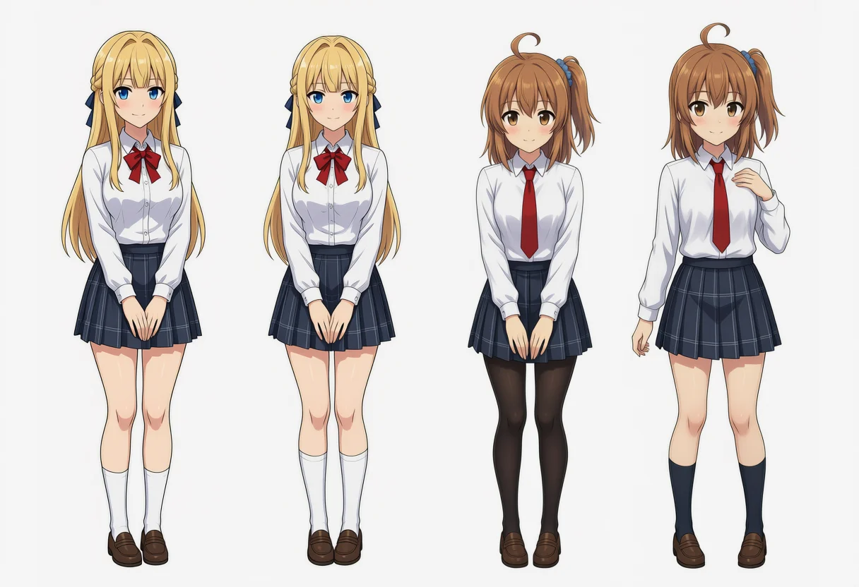 RDBT v2.3 16sのけいちゃんとかなちゃんの横並び全身、seed 42