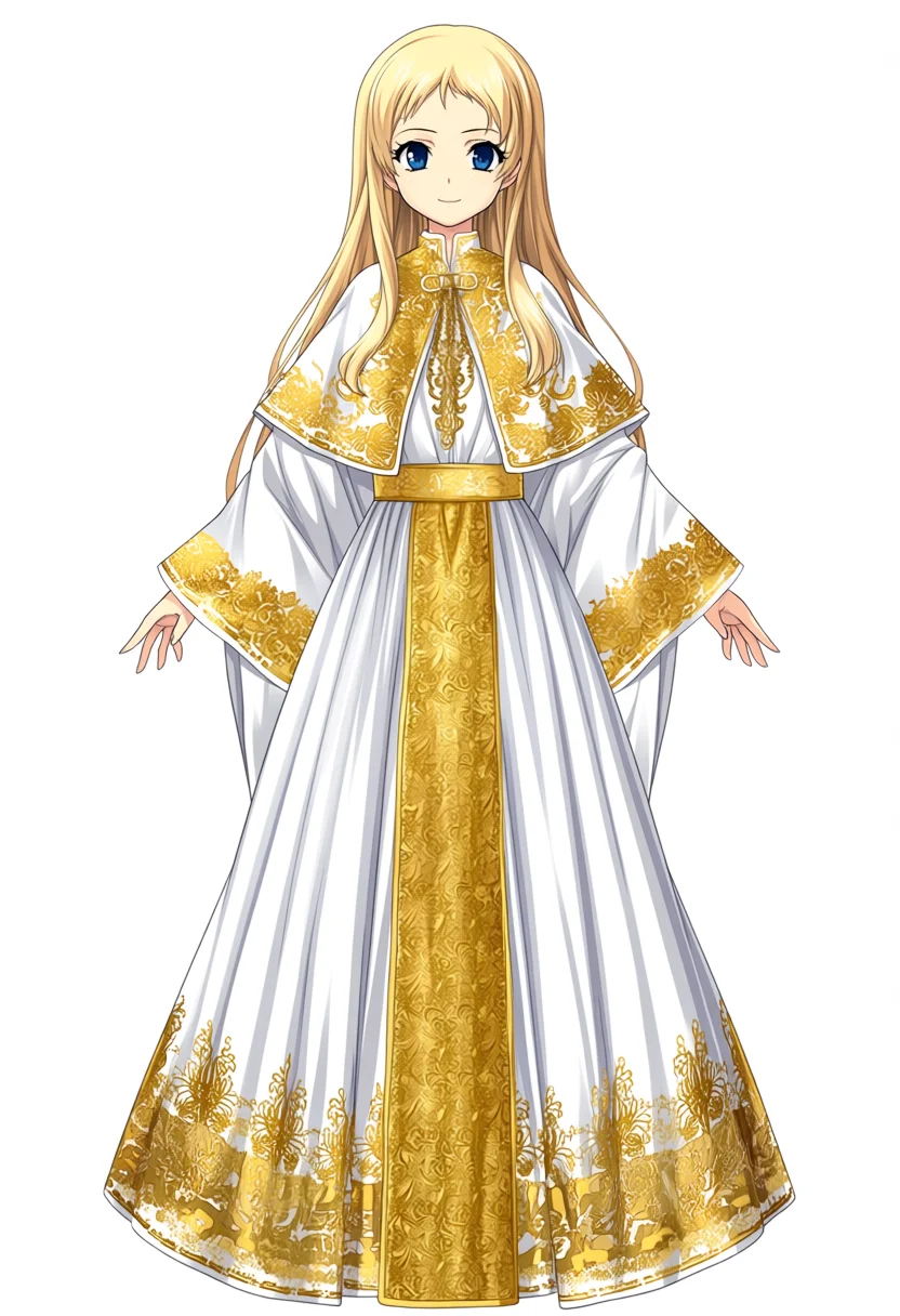 AnimaYume v1.5の白ローブの立ち絵、seed 42
