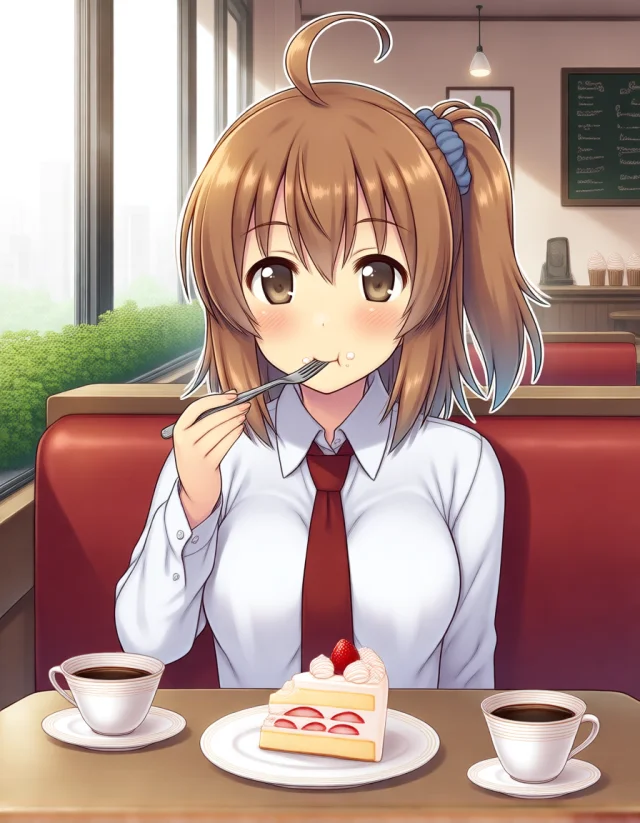 2.9Bに付け替えたアダプターを当てたケーキの場面