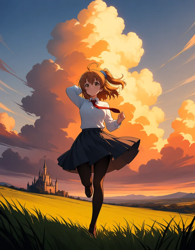 Role-Ref-KVをAesthetic v1.1に当てた走る場面